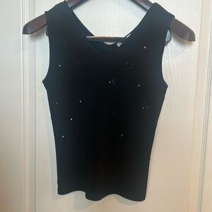 Beautiful sparkly Ann Taylor top, black with sequins
